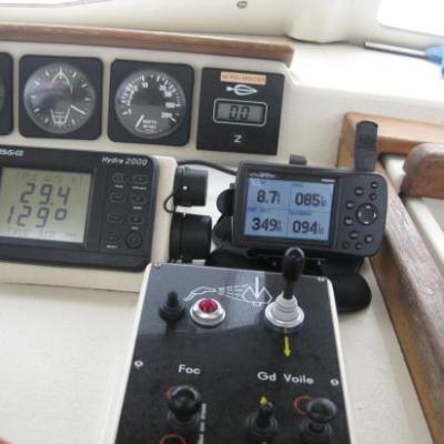 Tableau de bord et commandes du cockpit de Caramel