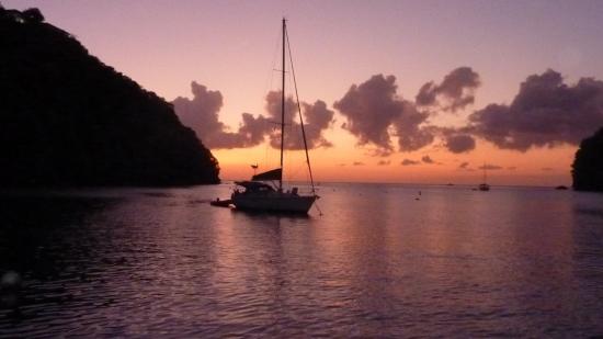 Coucher de soleil sur la baie