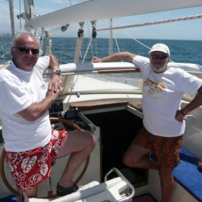 Le cap'tain et le Chef en mer Méditerranéee
